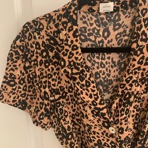 Wilfred Leopard Print Button Down Dress